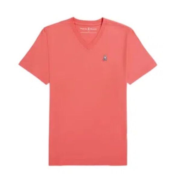 Pyscho Bunny Coral V-Neck Tee - Picture 1 of 8